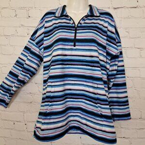 Talbots Watercolor Striped Pullover Shirt Size Medium